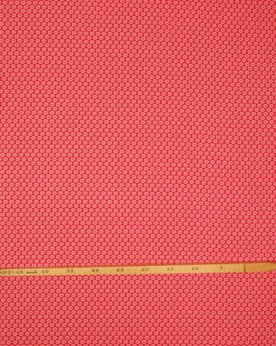 Småt blomstermønster, rød - Jersey 7 Småt blomstermønster, rød - Jersey