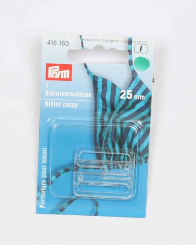 Transparent bikini hægte - 1 stk, 25 mm