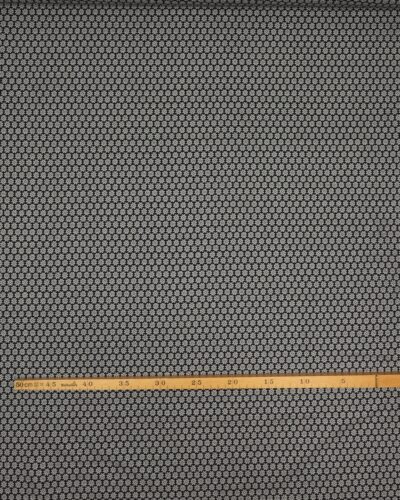 Småt blomstermønster, sort - Jersey