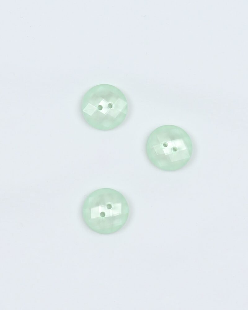 Lys grøn facetslebet - 13 mm -