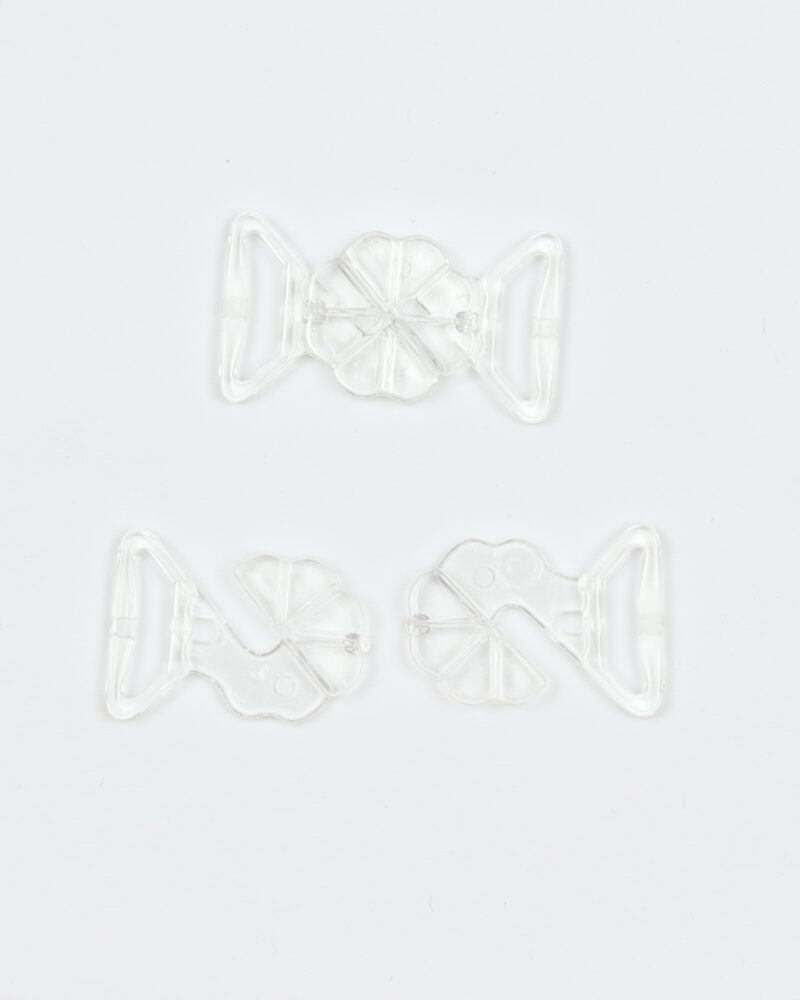 Transparent bikini hægter - 2 stk, 12 mm -
