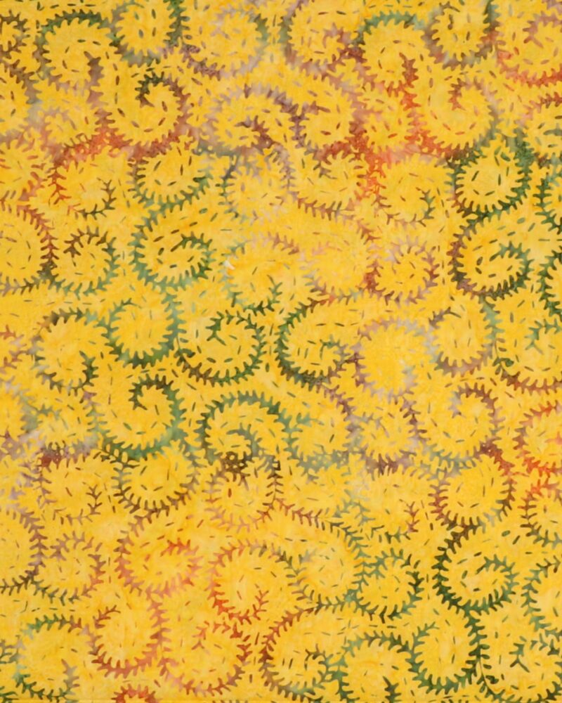 Gul med mønster - Bali - Eyelike Fabrics