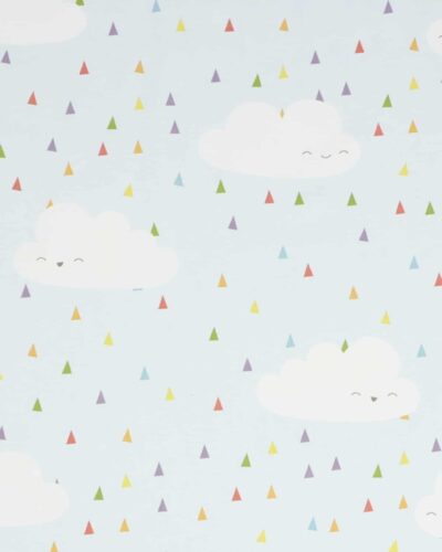 Alternative view of Sovende skyer på lyseblå - Boligtekstil