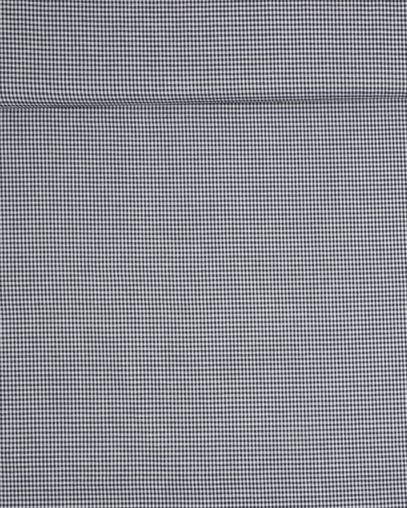 Mørkeblå/hvid tern 2x2 mm - Bomuld - Info mangler