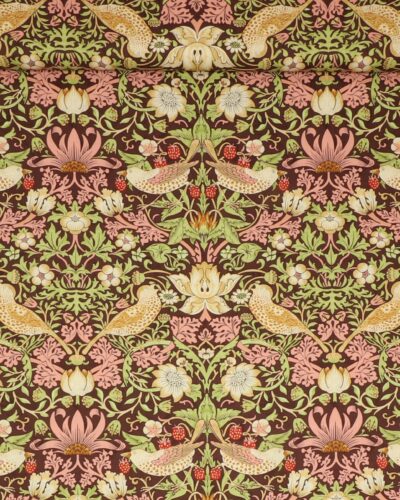 Strawberry Thief, brun/grøn - William Morris