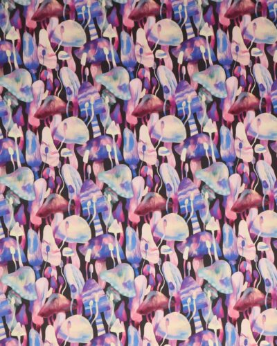 Luminous daydream, Svampe på sort - Patchwork