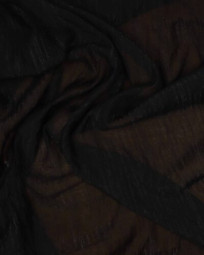 Sort m. glimmertråd - Chiffon, polyester