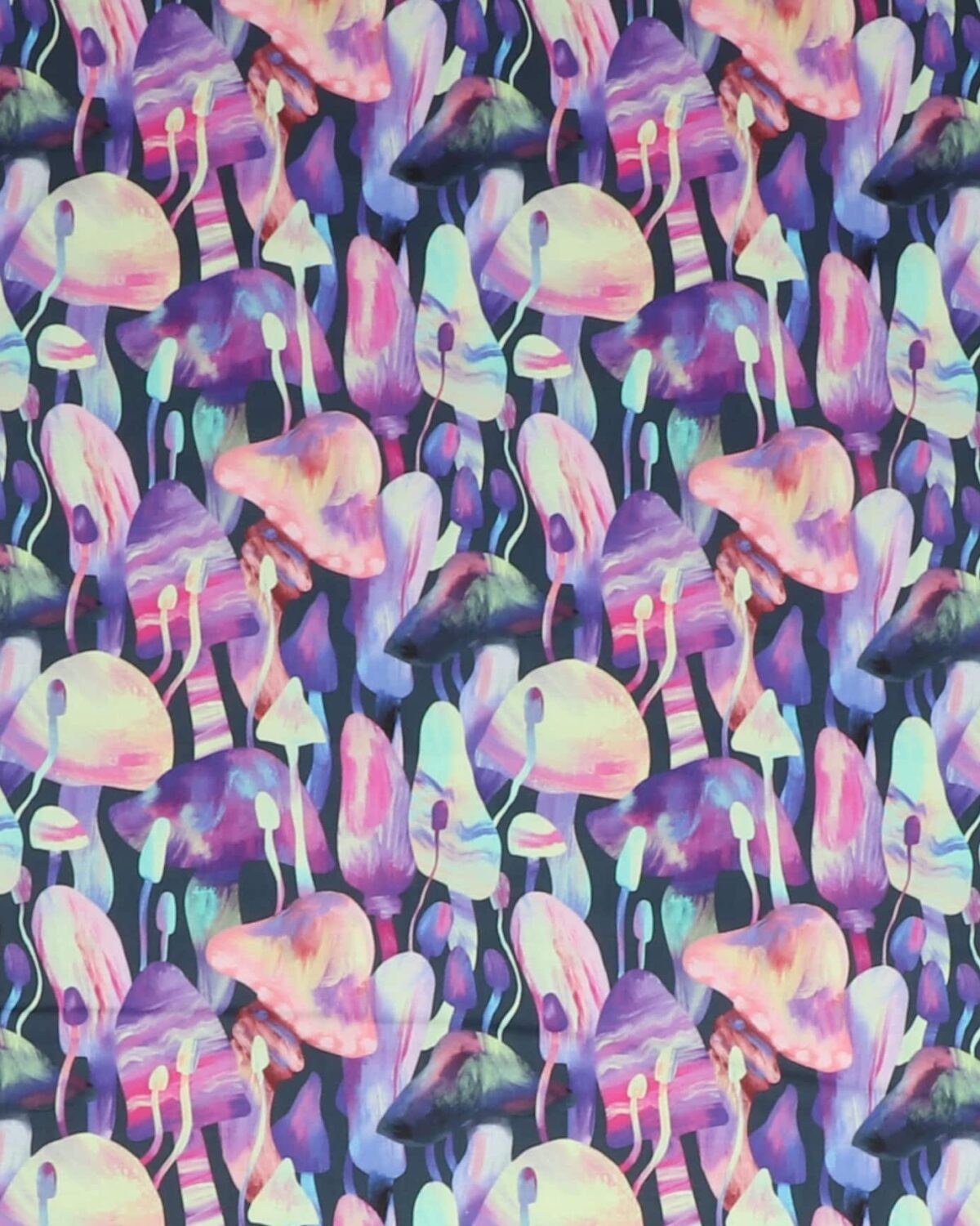 Luminous daydream, Svampe på mørkeblå - Patchwork - Billede 2