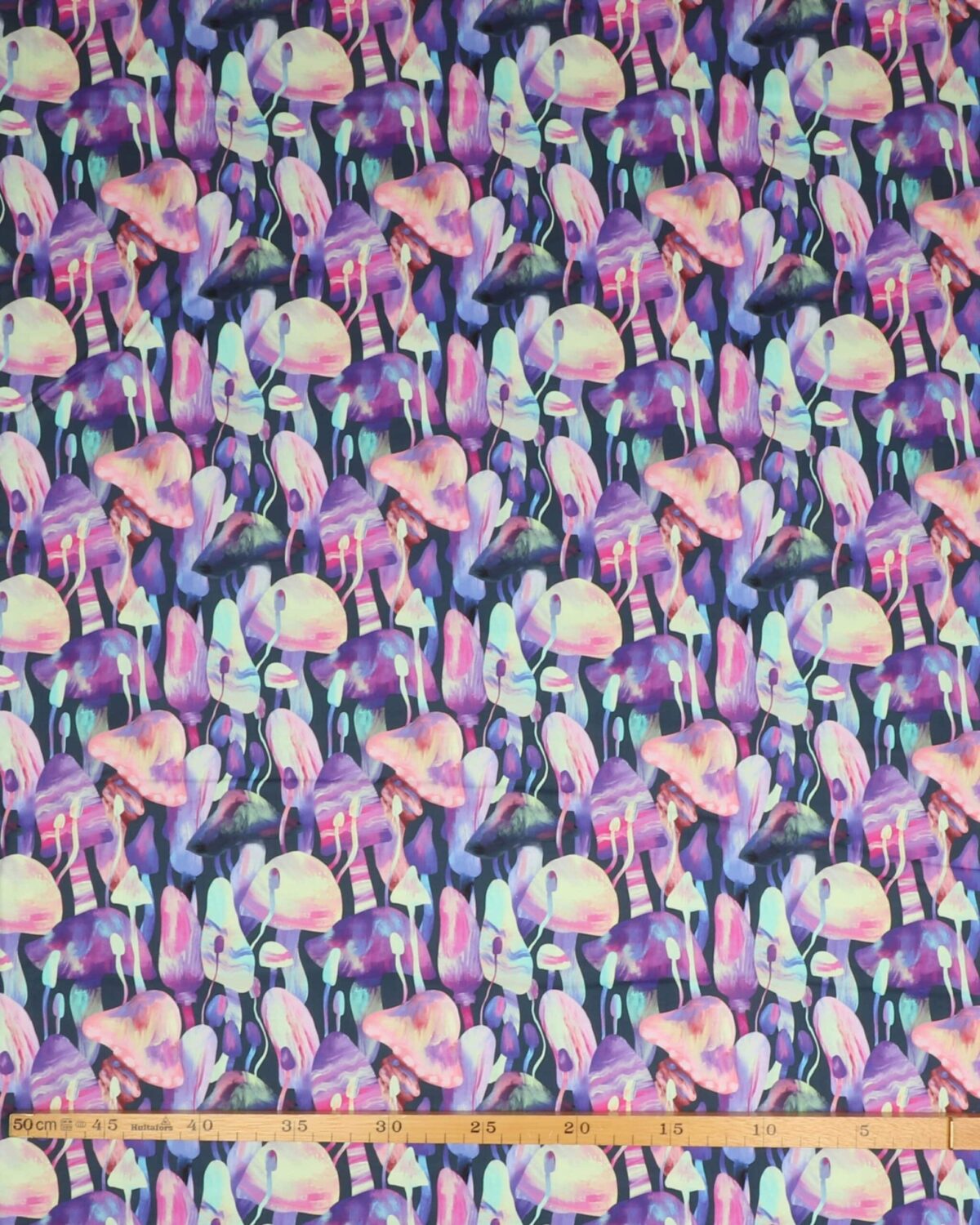 Luminous daydream, Svampe på mørkeblå - Patchwork - Billede 3