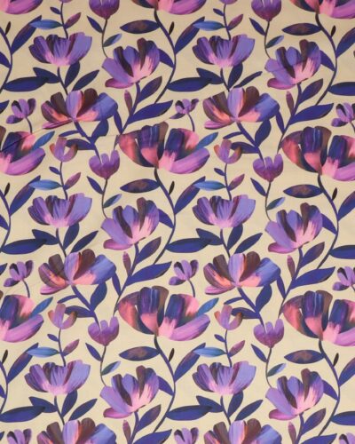 Luminous daydream, blomster på lysegul bund - Patchwork