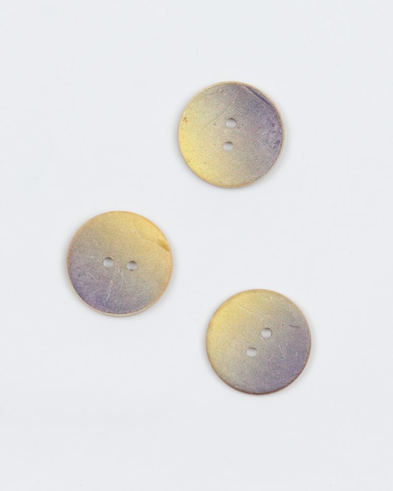 Lilla/gule nuancer - 22 mm kokosknap -