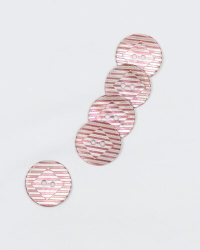 Stribet rosa - Perlemor 18 mm
