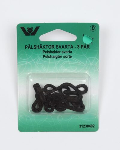 Pels hægter, 3 par sorte