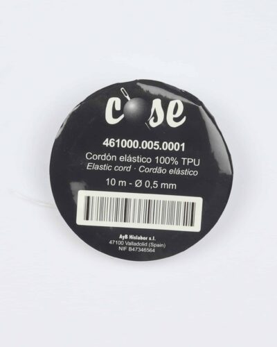 Elastisk transparent snøre, 10 m - 0,5 mm