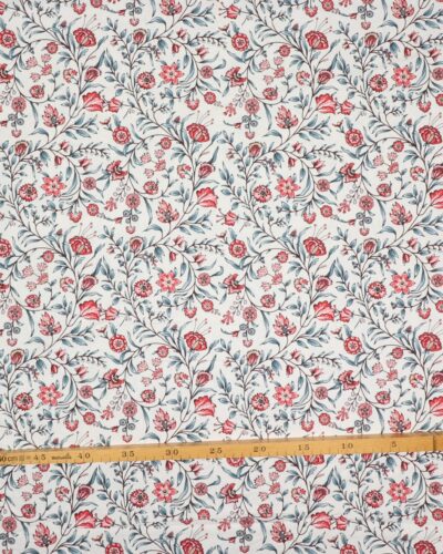 Atelier Glashouwer, rød/blå på hvid - Patchwork