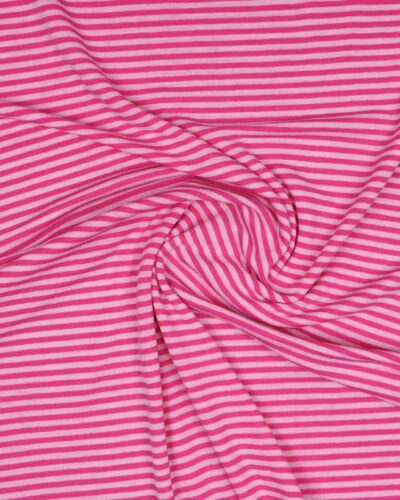 Pink/lyserød striber - Uld