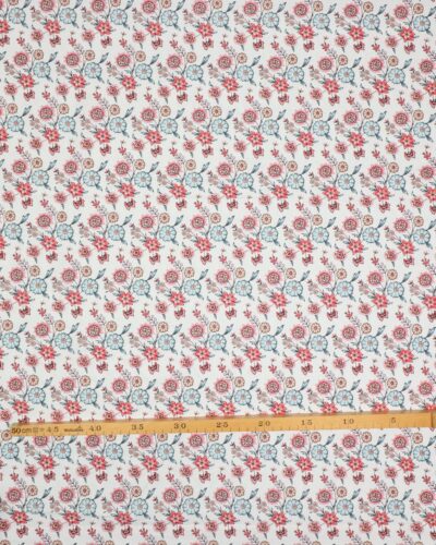 Atelier Glashouwer, rød/blå på hvid - Patchwork