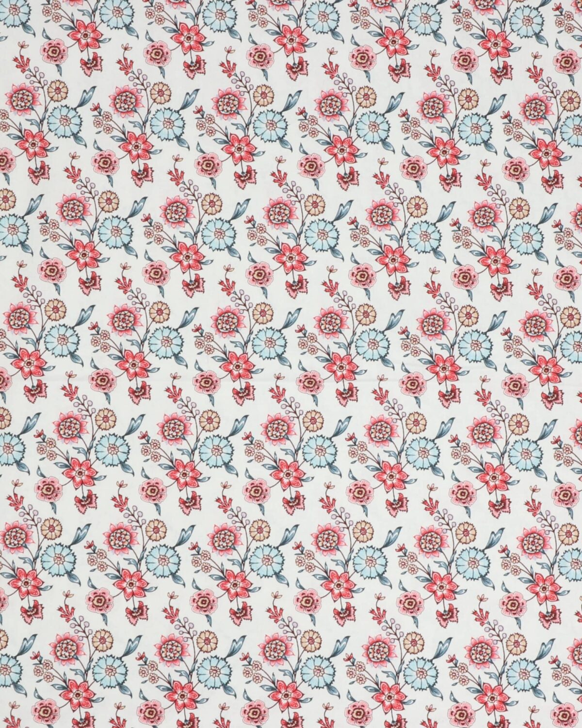 Atelier Glashouwer, rød/blå på hvid - Patchwork