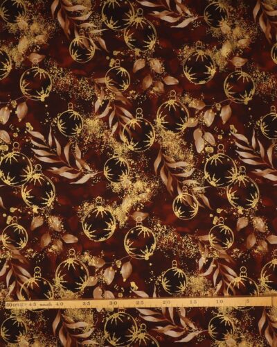 Petit Cristal, brun m. julekugler - Patchwork 7 Petit Cristal, brun m. julekugler - Patchwork