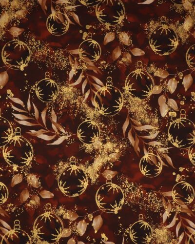 Petit Cristal, brun m. julekugler - Patchwork