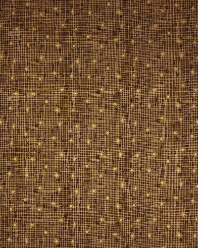 Petit Cristal, brun m. streger og stjerner - Patchwork