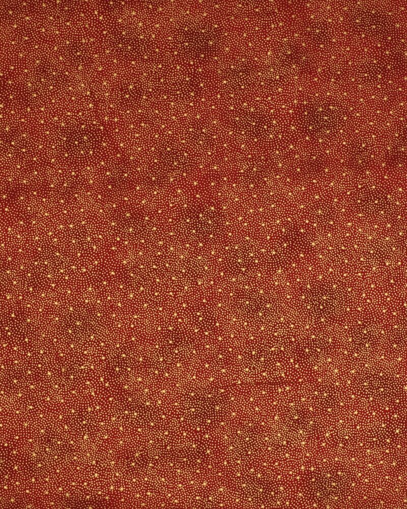 Star Sprinkle, rød m. små stjerner og prikker - Patchwork - Ukendt