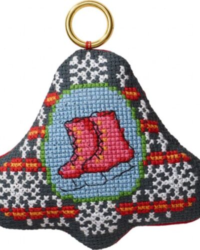 Skøjter i klokke - 9x8 cm