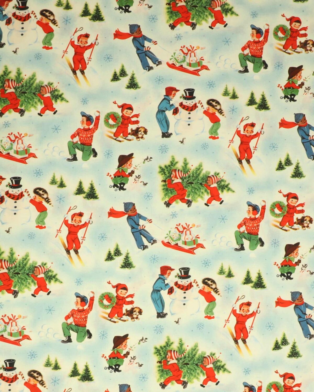 Børn leger i sneen - Patchwork