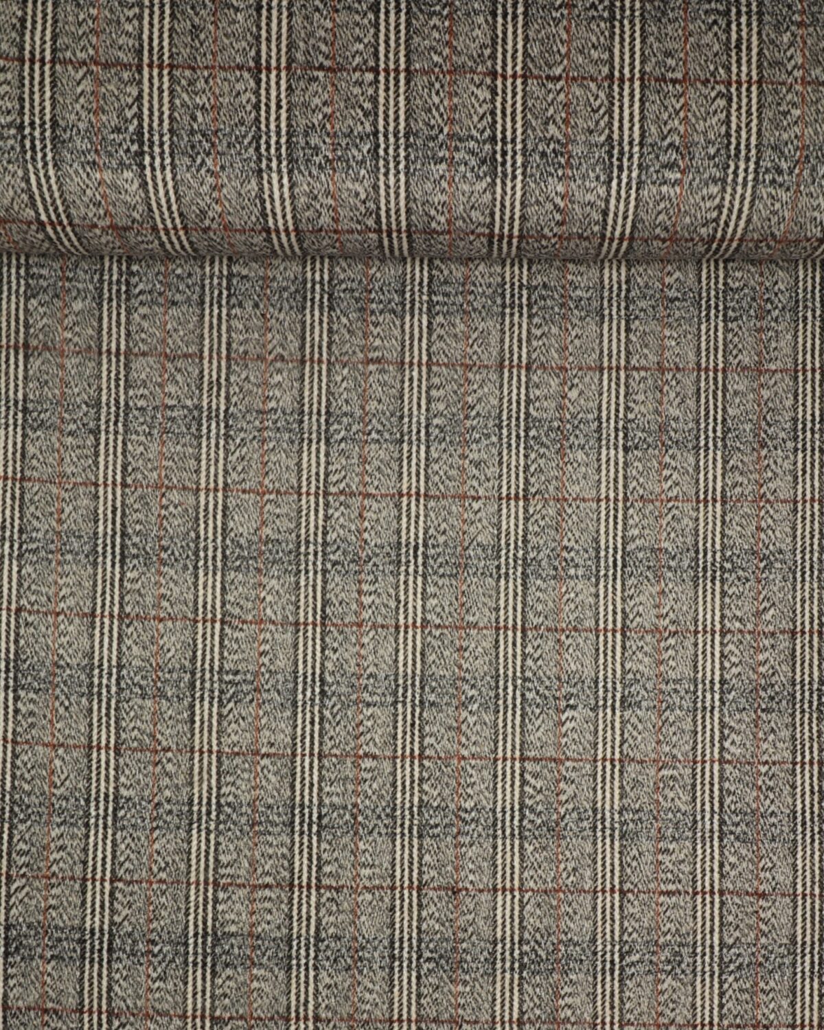 Tern, sort/grå/rust/offwhite - Viskose/polyester