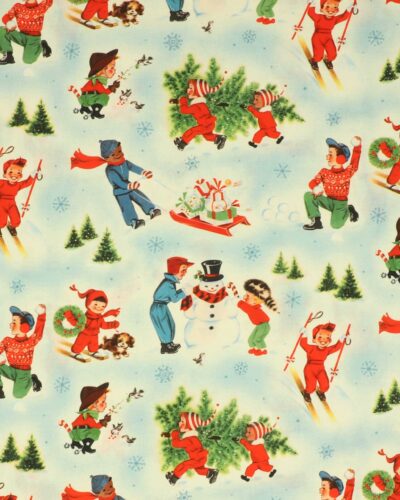 Børn leger i sneen - Patchwork