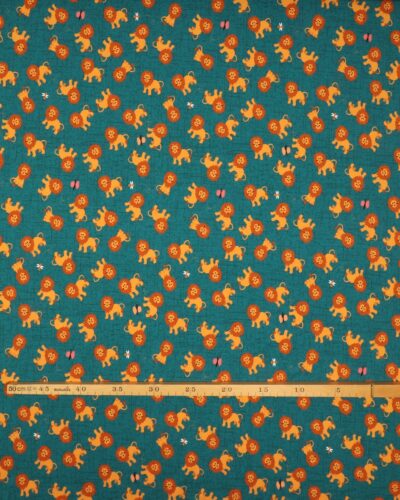 Løver og sommerfugle på skraveret grøn bund - Jersey