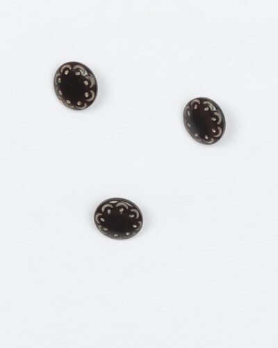 Brun m. mønster i kanten - 10 mm