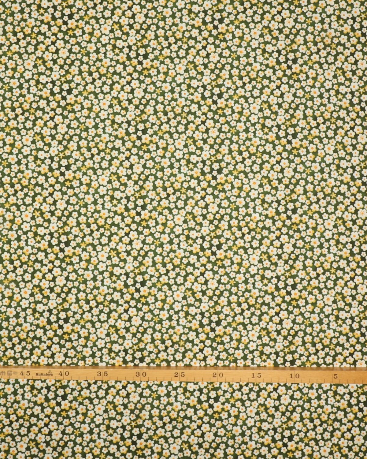Blomster på grøn bund - Patchwork - Billede 3