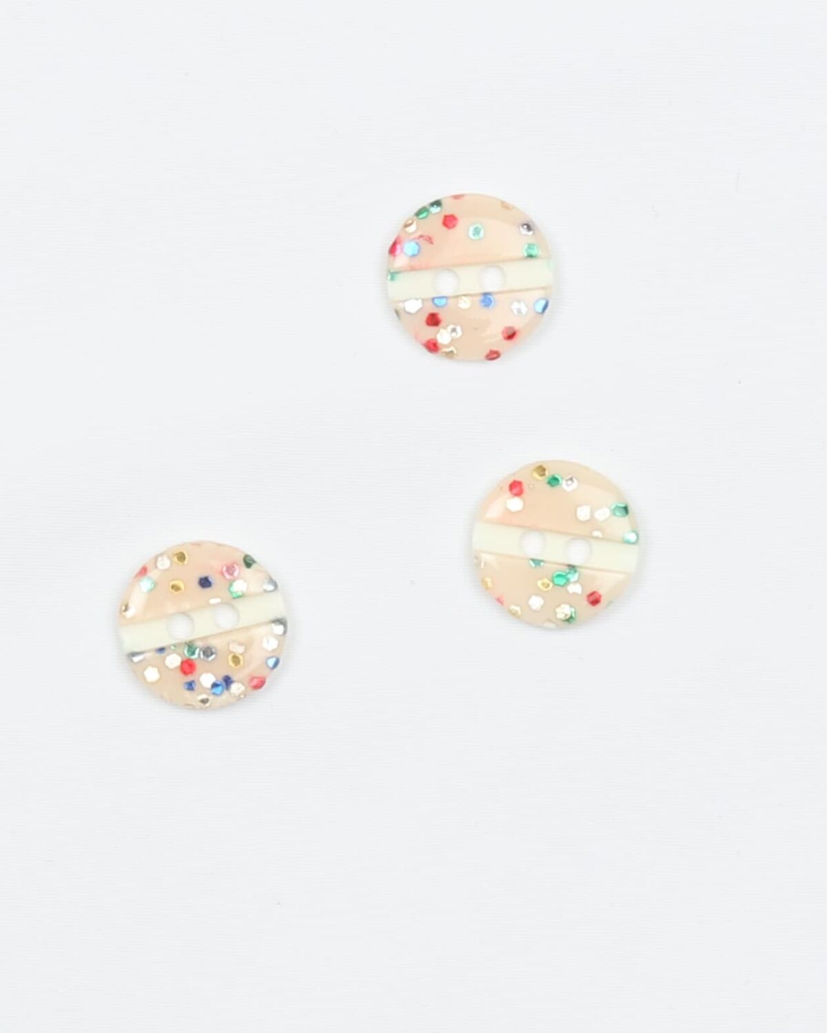 Hvid m. farvet glimmer - 12 mm
