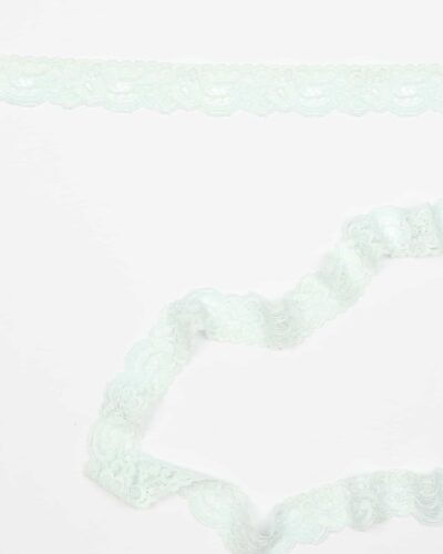 Elastisk blonde, mint - 30 mm