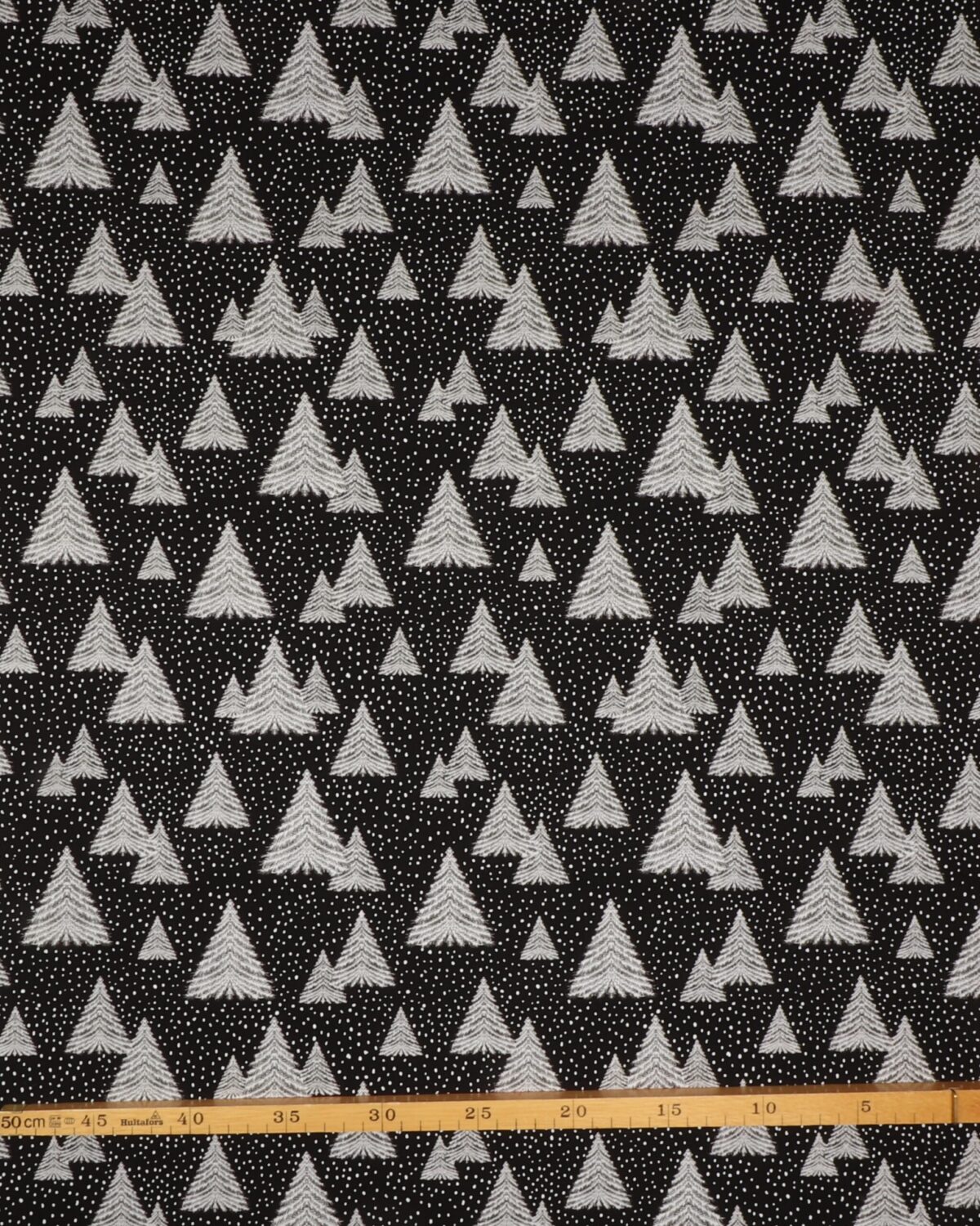 Hvide juletræer på sort - Patchwork - Image 3