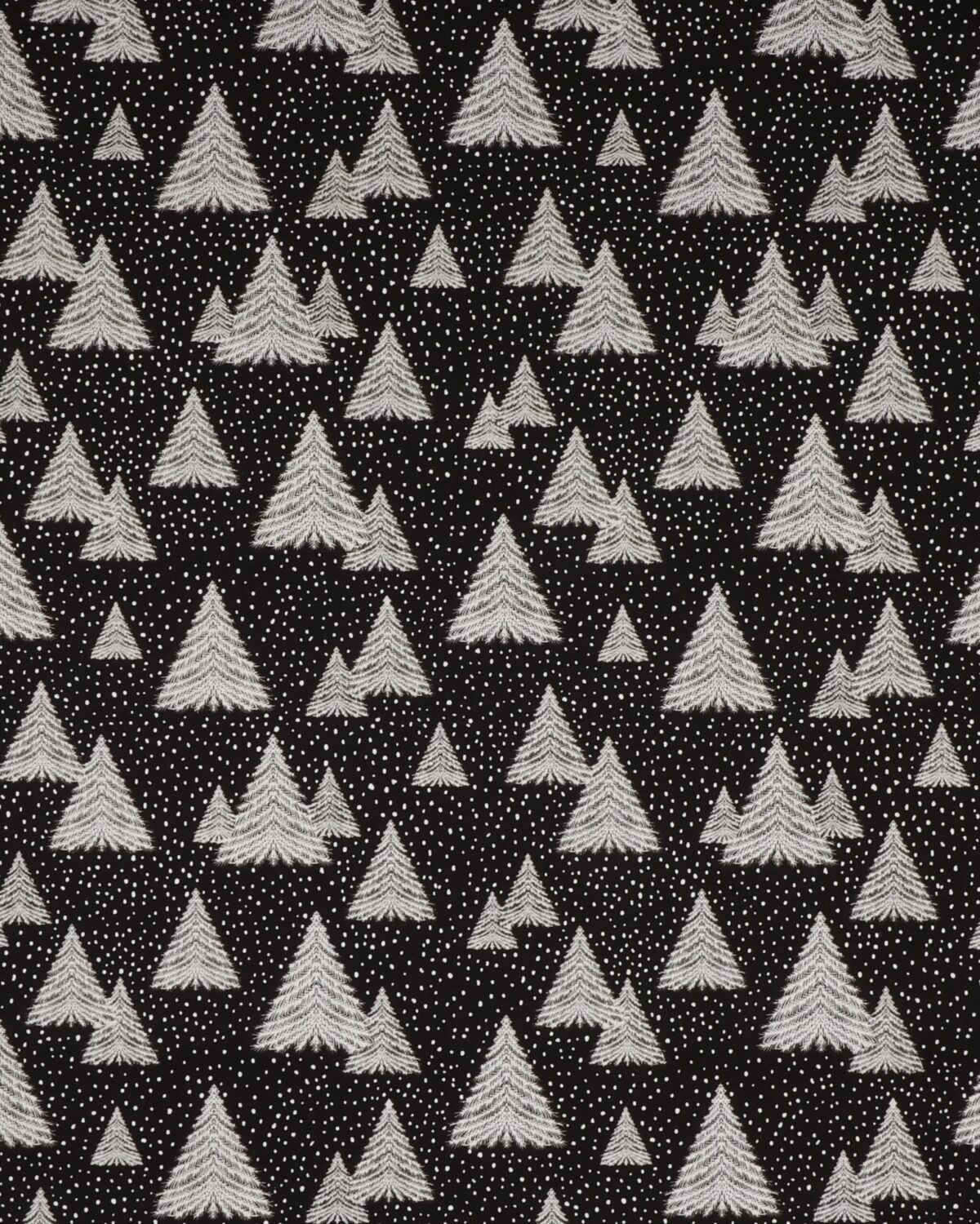 Hvide juletræer på sort - Patchwork - Image 2