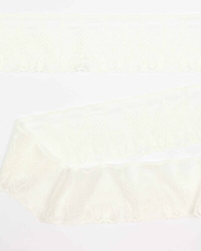 Elastisk blonde, offwhite - 90 mm