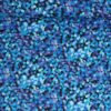 Boblemønster i blå og lilla farver på sort - Patchwork - Ukendt