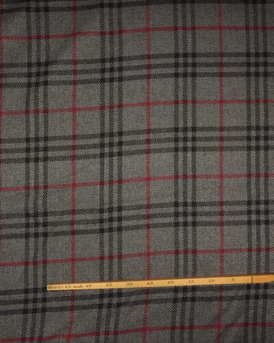 Tern, grå/mørkegrå/rød - Uld/polyester