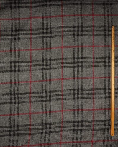 Tern, grå/mørkegrå/rød - Uld/polyester