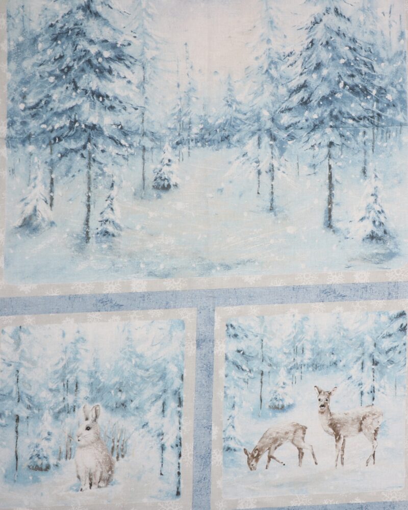 Woodland frost, 5 vinterlandsmotiver - Patchwork rapport - Wilmington prints