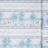 Woodland frost, dyr på stribe i vinterlanskab/blå - Patchwork - Wilmington prints