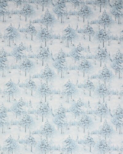 Woodland frost, grantræer/blå - Patchwork