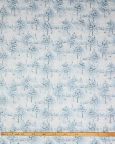 Woodland frost, grantræer/blå - Patchwork