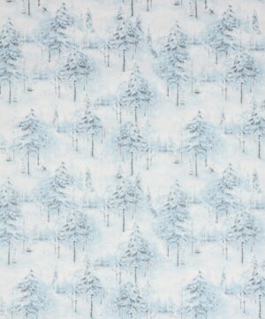 Woodland frost, grantræer/blå - Patchwork - Wilmington prints