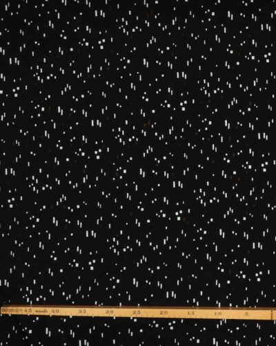 Sort m. hvide og transparente felter - Bomuld/polyester