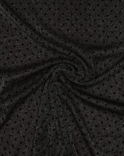 Sort m. prikker og sølv - Polyester