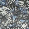 Blå blade og hulmønster - Polyester - Ukendt