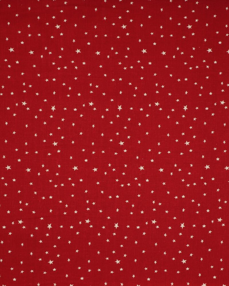 Rød m. hvide stjerner - Hør - Ukendt